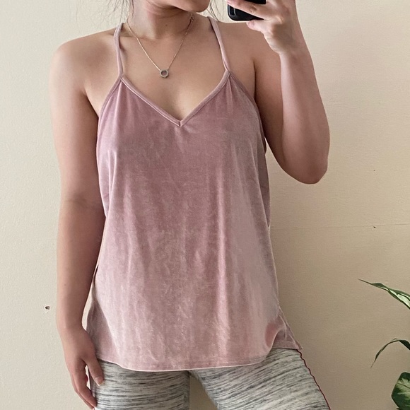 Madewell Tops - Madewell pink velvet tank top